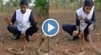 Viral Video : బాబోయ్‌.. 3 తాచు పాములను ఆడించాలనుకున్నాడు.. ప్రాణాల మీదకు తెచ్చుకున్నాడు.. వీడియో..!