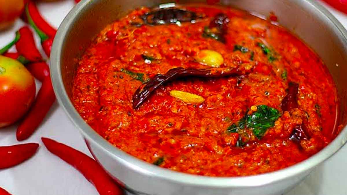 Pandu Mirchi Tomato Nilva Pachadi : పండు మిర్చి ట‌మాటా నిల్వ ప‌చ్చ‌డి ...