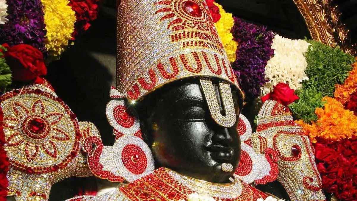 why pacha karpooram is put beneath beard of Tirumala Venkateswara Swamy