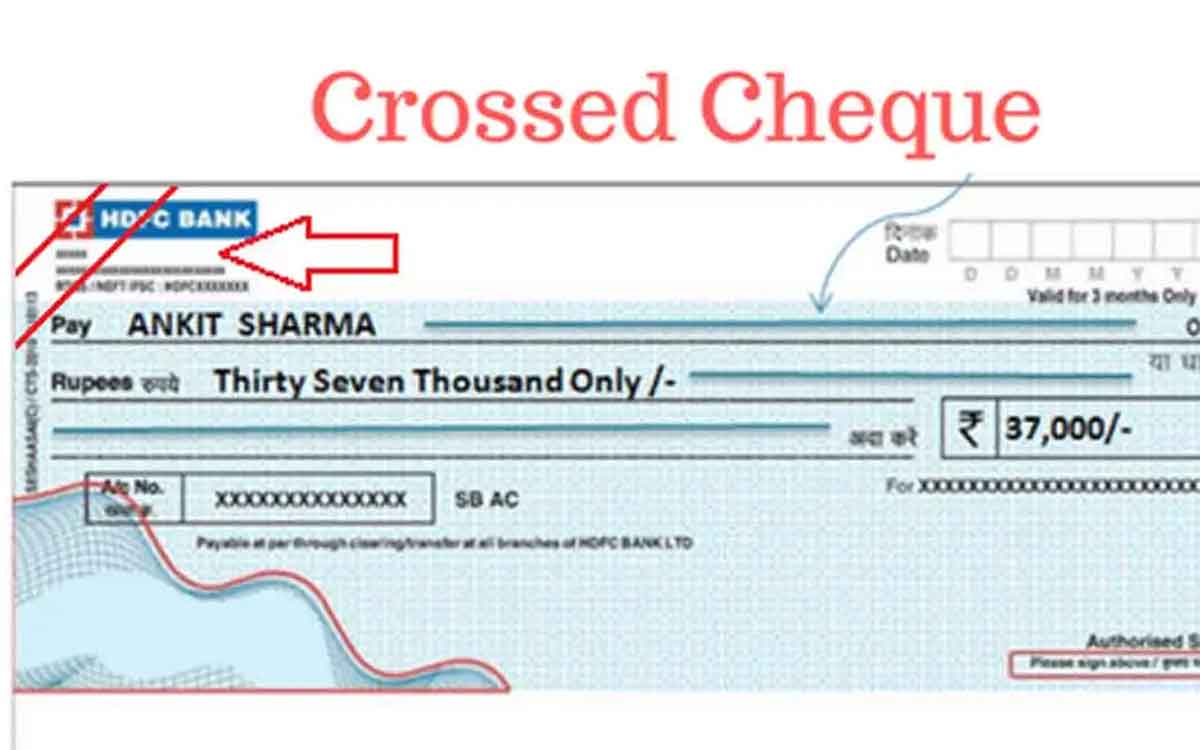 why two lines on cheque what is the meaning 