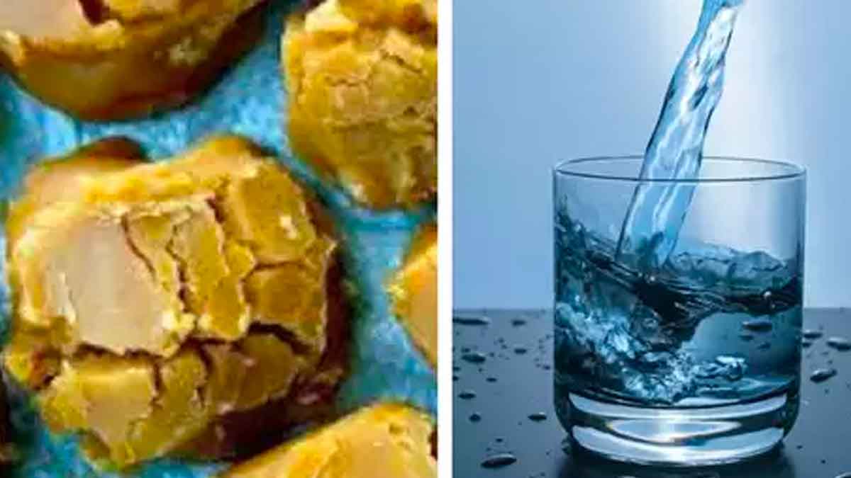 take jaggery on empty stomach and drink warm water 