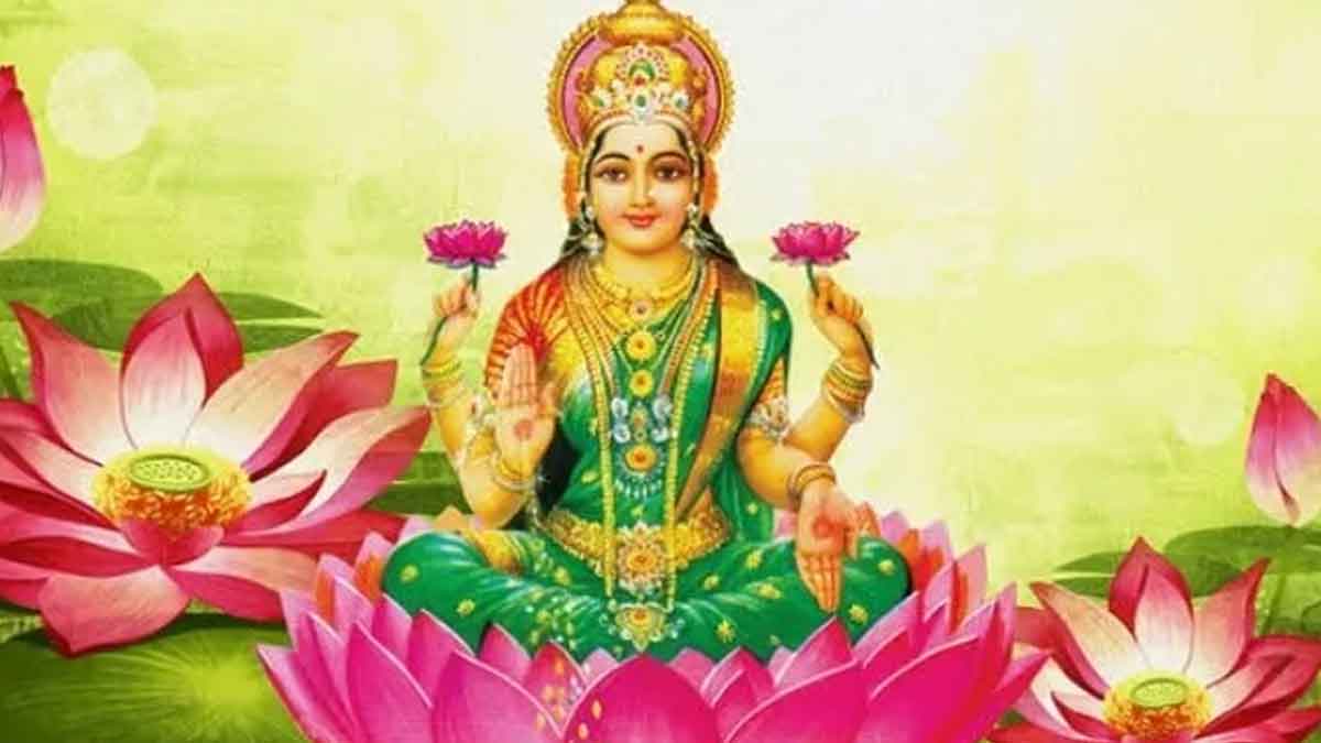 why lakshmi devi sits on lotus flower