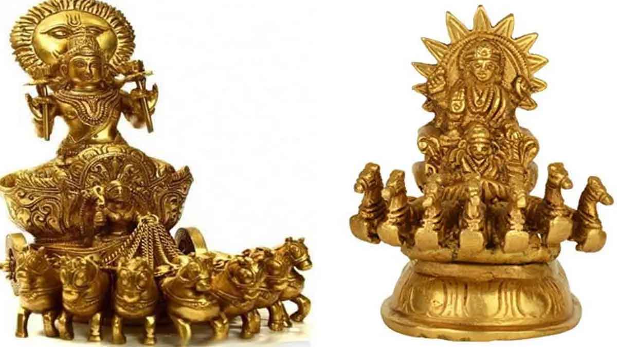 put these lord surya idols in home and do pooja for luck 