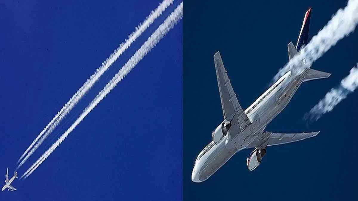 what is the smoke behind planes or rockets 