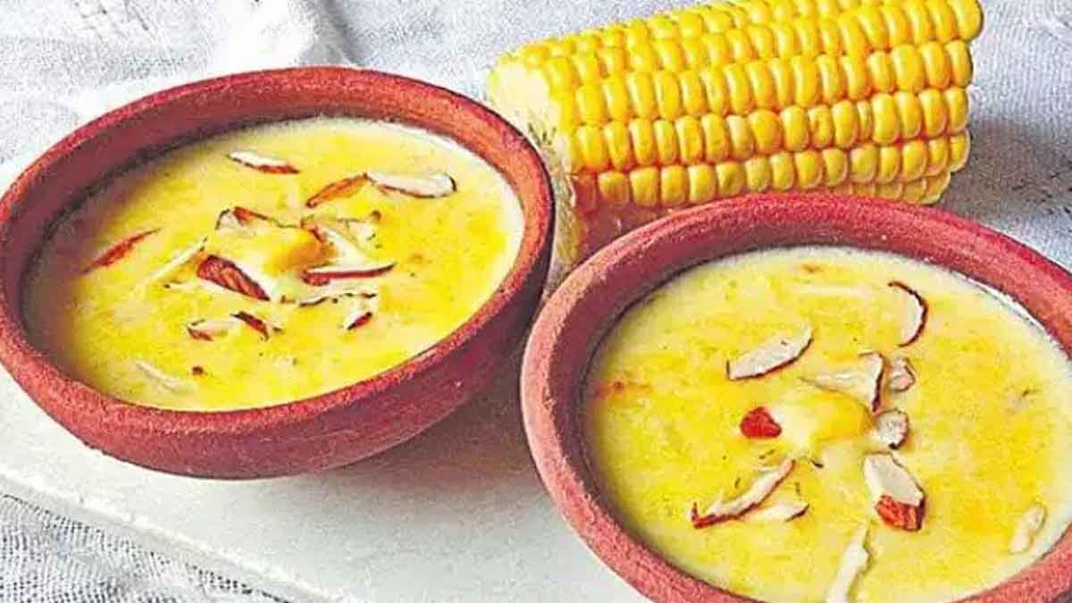 sweet corn payasam recipe in telugu make like this 