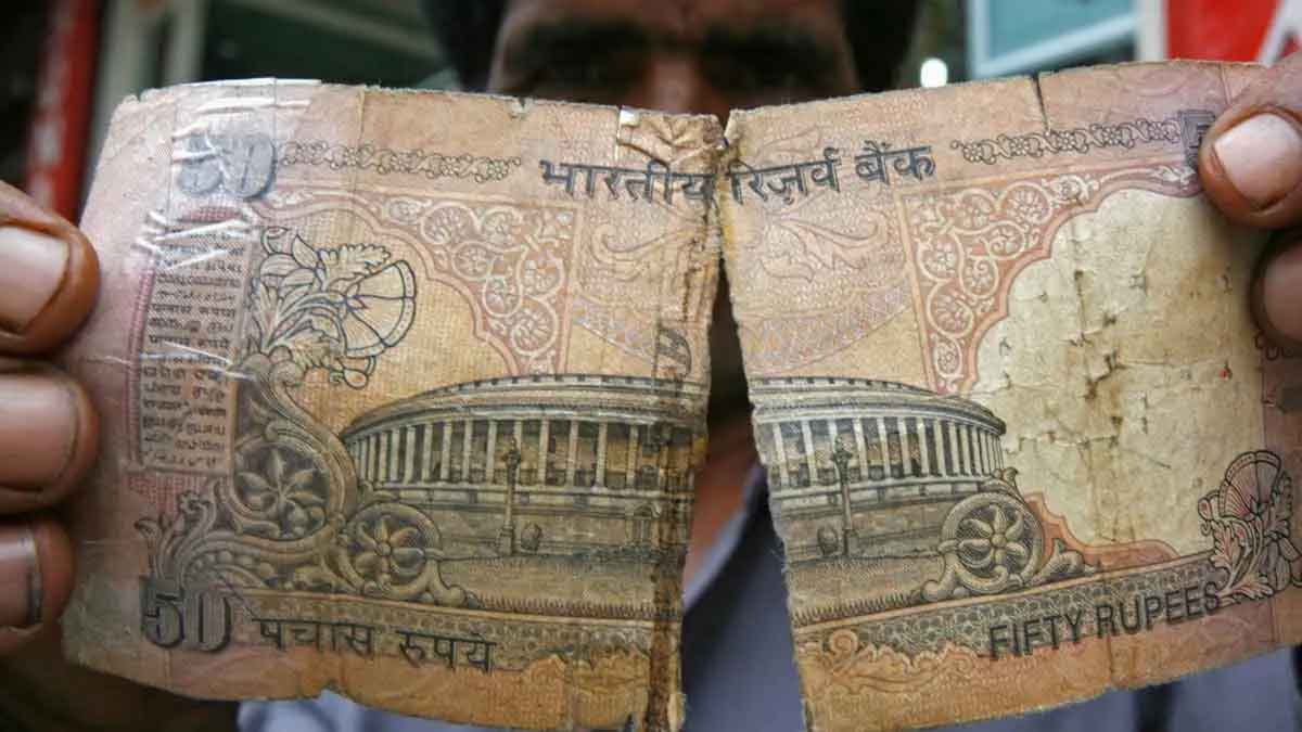 if you have torn currency notes then exchange them like this 