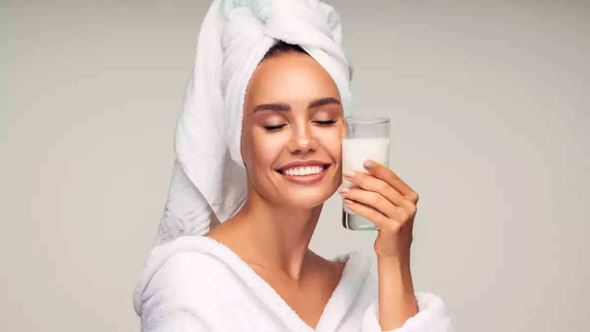 follow these beauty tips that uses milk for facial glow