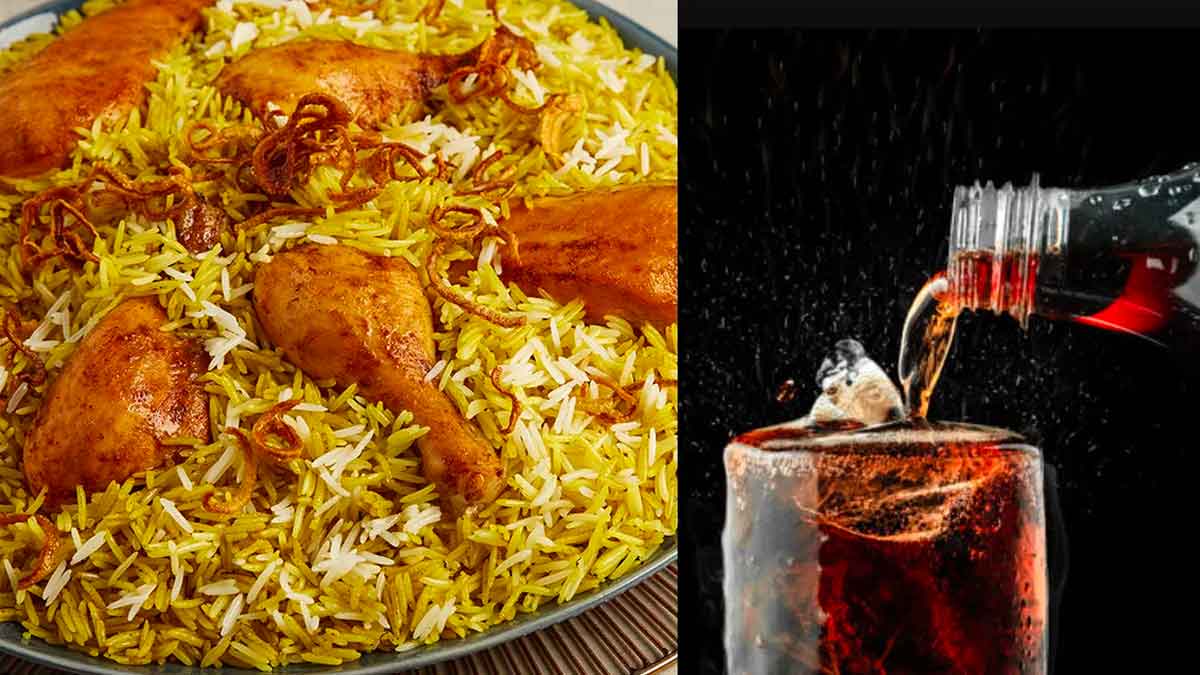 if your are drinking cool drink while eating biryani then beware 