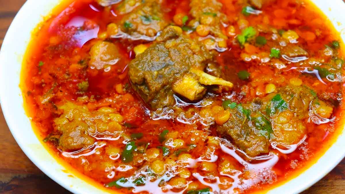 mutton dal gosht how to make it recipe in telugu 