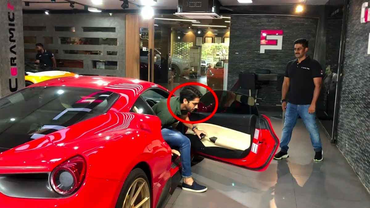 have you seen naga chaitanya ferrari car 