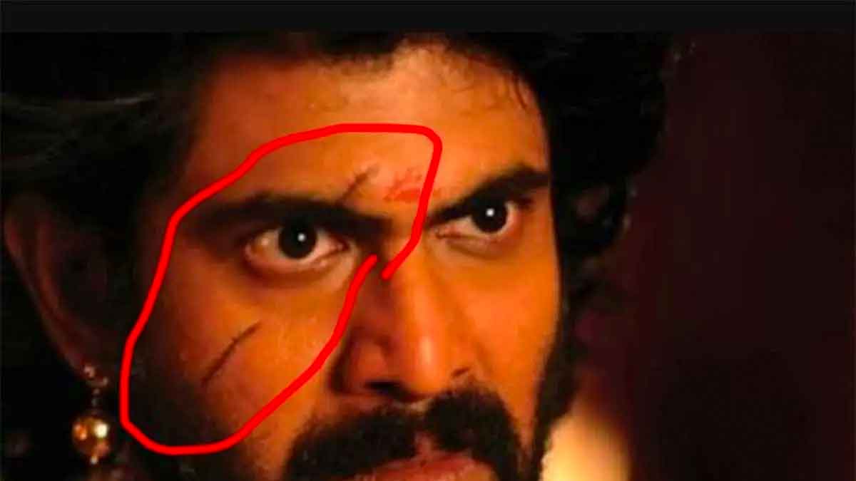 have you identified rana face line in baahubali 2 movie