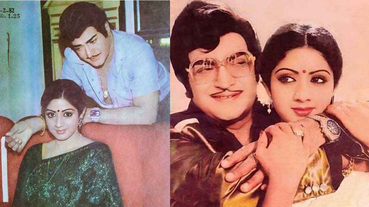 do you know what sr ntr did to act with sridevi 