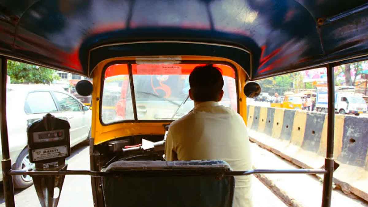 do you know why drivers in auto rickshaw sit a side 