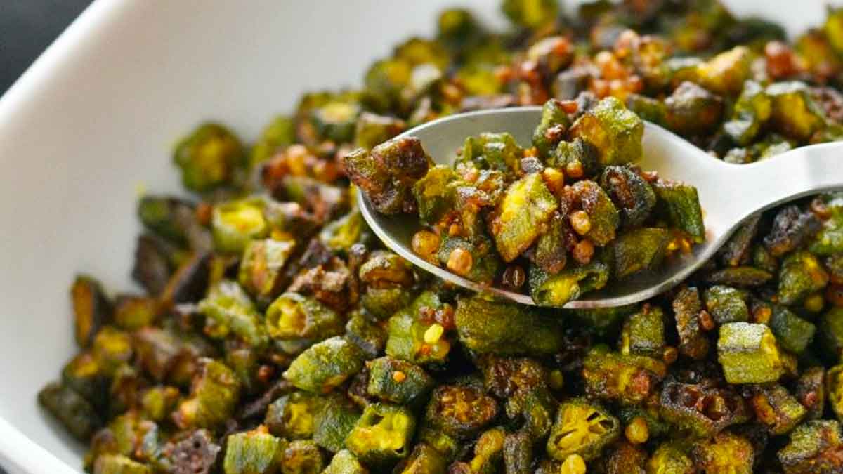 this is how to make bhindi fry without sticky 