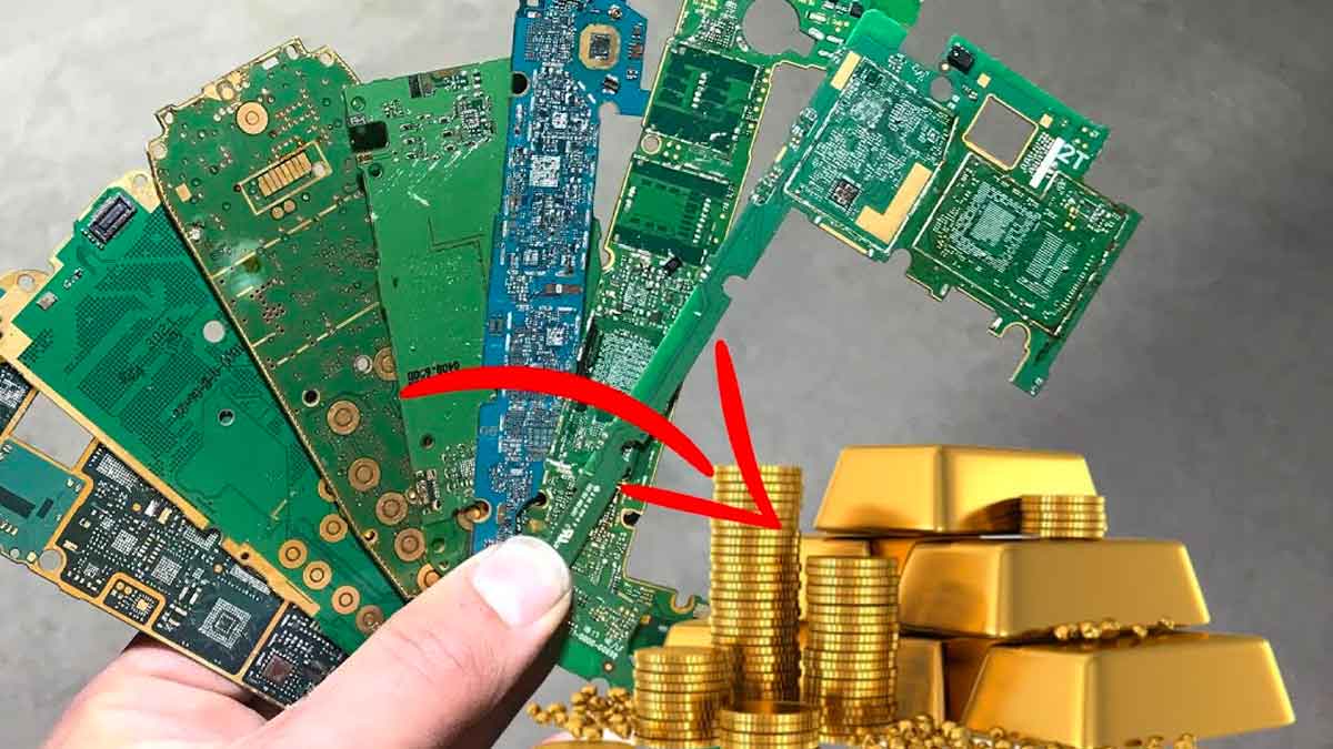 do you know that we can recover gold from old electronic items circuit boards 