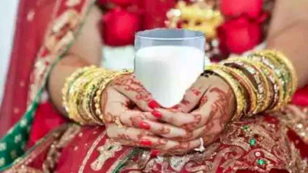 why bride comes with milk at first night 