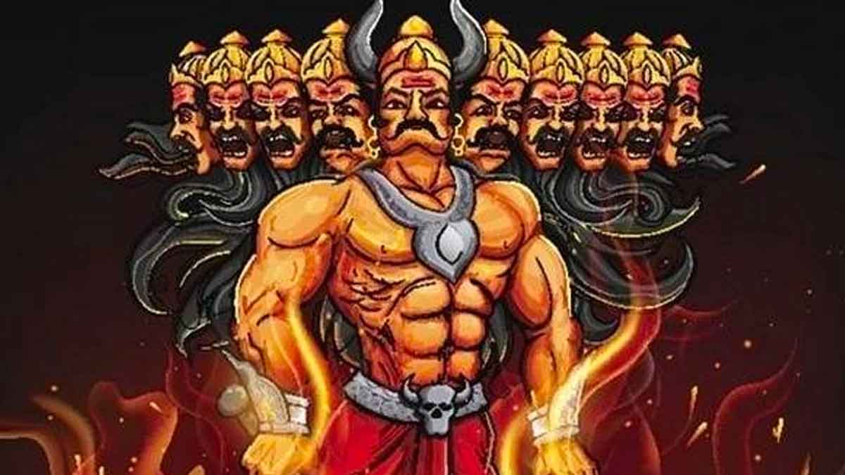 do you know why ravana has 10 heads 