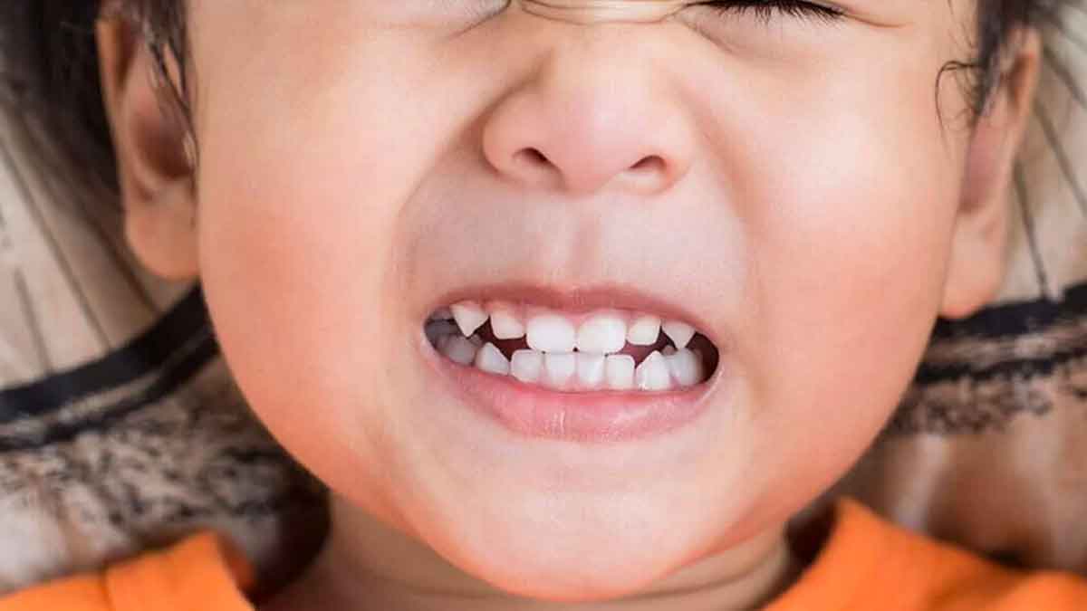 what to do if your kids are biting teeth in sleep 