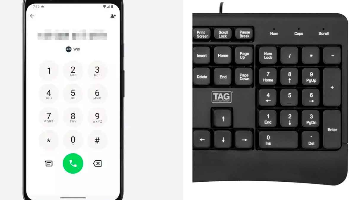 why phone dialar and computer keypad numerical places different 