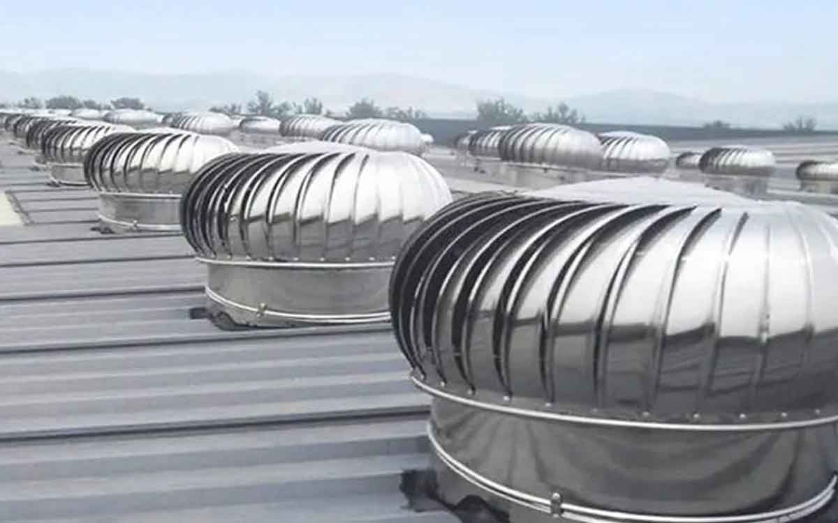 what are those steel fans fitted on above factories 