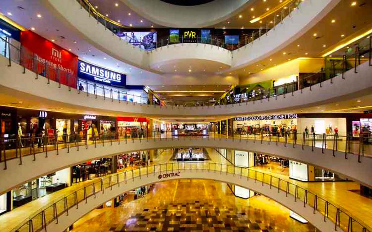 why screes and food courts setup in malls at high floors 