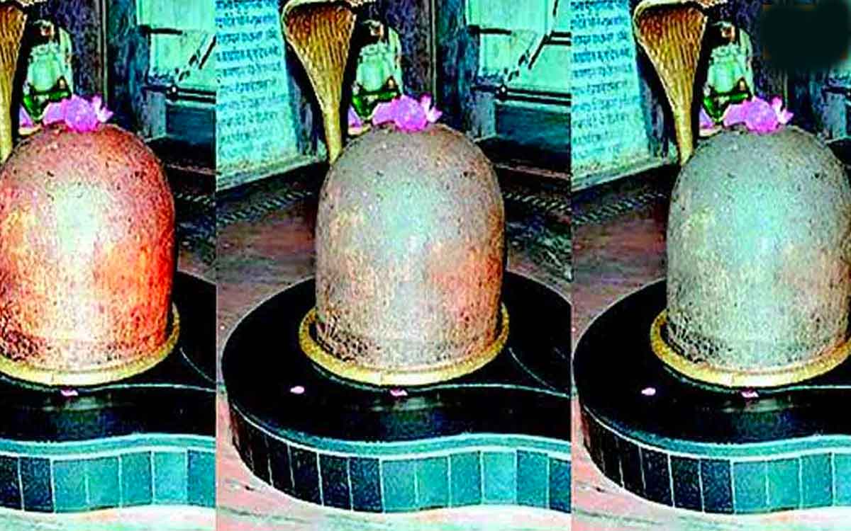 this shiv ling changes its colors daily 3 times 