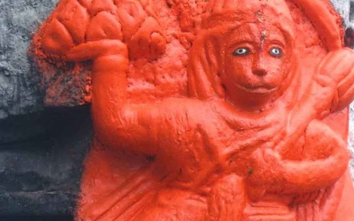 why lord hanuman has sindhur all over his body 